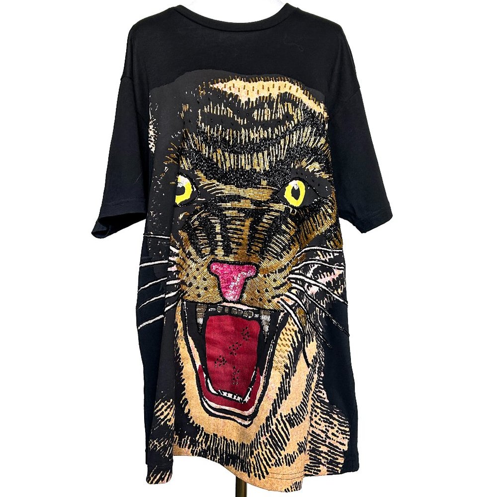 NWT Gucci beaded embellished oversized T- Shirt